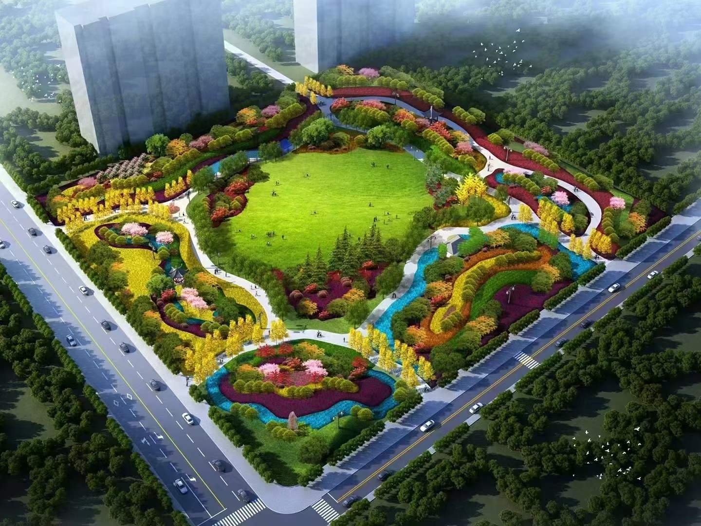 pg电子app官网集团承建的政务花园项目效果图